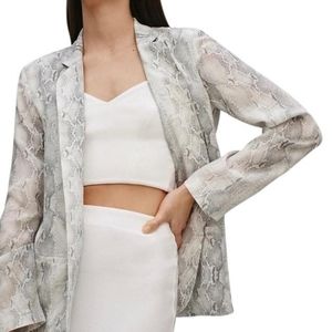 NWT Aritzia Babaton silk snakeskin print blazer